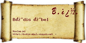 Bódis Ábel névjegykártya